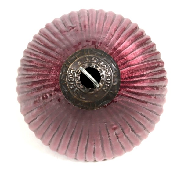 VTG Kugel Midwest Christmas Ornament Purple Plum Amethyst 5" Ribbed Blown Glass - Picture 4 of 9